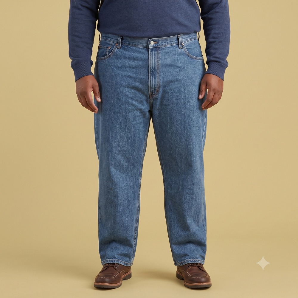Levi's 550 Relaxed Tapered Jeans Mens 50x30 Medium Stonewash Denim 01550-4886